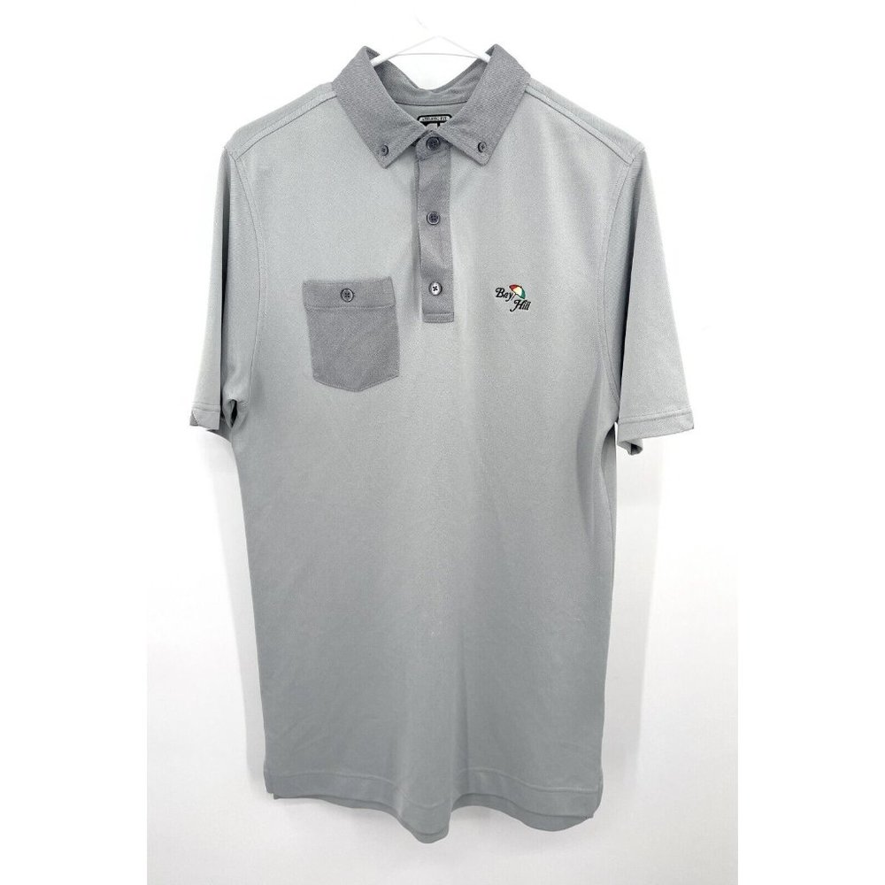 FJ Foot Joy Bay Hill Gray Polo Mens‎ Sz M
